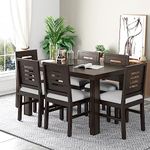 SONA ART & CRAFTS Solid Sheesham Wood 6 Seater Dining Table with 6 Chair for Living Room | Sheesham Wood Dining Set | Hotel Restaurant Dining Set | 6 Seater Dining Set (Walnut Finish)