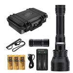 Youcan Robot Scuba Diving Torch LED Flashlight Underwater Waterproof Submarine Dive Light Rechargeable Batteries and Charger