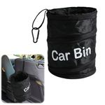 OMCGG Car Bin with Hanging Hook, Portable Collapsible Car Trash Can Foldable Water Resistant Car Rubbish Bin for Front Back of Car Garbage Litter Storage and Collection Keeping Car Auto Motor Tidy