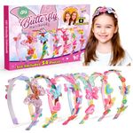 Butterfly Headband Making Kit - Craft Kits for Girls Age 5 6 7 8-12 Diy Kits for Kids Popular Toys for Girls Hair Accessories,Birthday Gifts for 5-12 Year Old Girls