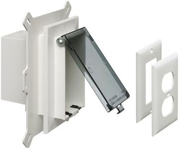 Arlington Low Profile in Box Recessed Outlet Box Wall Plate Kit for New Vinyl Siding Construction, DBVS1C-1