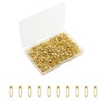 Gold Safety Pins Small,0.75 Inch Mini Safety Pins for Clothes,Rust Resistant Nickel Plated Steel Set for Crafting, Sewing, Rimming Fastening Clip Button for Garment Hang Tag 120pcs/box