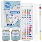 17 in 1 Drinking Water Testing Kits with Tube Accurate Water Quality Test Kit for Well and Tap Water 100 Strips 2 E. coli Power Reliable for Hardness PH Mercury Lead Iron Copper (100Pcs Tests Strips)