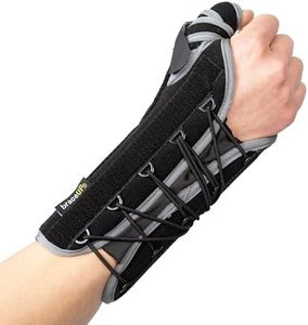 BraceUP Quick Wrap Wrist and Thumb Brace - Wrist Brace with Thumb Support for Thumb Spica Splint, Left and Right-hand wrist brace, Dequervains Tendonitis Wrist Brace with Thumb Stabilizer (Right Hand)