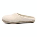 Nootkas Women's Felted Merino Wool 'Astoria' Mule House Slipper (Oatmeal, Size 8.5-9.0)