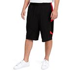 PUMA Men's Big & Tall Cat Shorts 1, Black/High Risk Red, 3X-Large