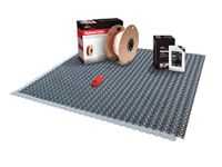 Nuheat N2C035-S-KIT 35 sq ft Signature Comfort Floor Heat Kit with Signature Thermostat, Heat Membrane, Heat Cable, Fault Indicator