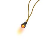 Electronic Spices 220v 6mm Yellow Led Indicator Light Metal Pilot Dash Light Waterproof and Dustproof Pack of 2pcs