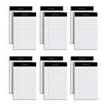 Oxford 5 x 8 Legal Pads, 12 Pack, Narrow Ruled, White Paper, 50 Sheets Per Writing Pad, Made in the USA (74019)