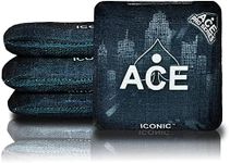 CornholeAce Iconic - Black (Set of 4 Bags) - Professional Cornhole Bags - ACE Pro Stamped