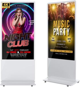 YIXZSWD Digital Advertising Monitor (No-Touch, White, 65inch)