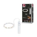 Paulmann 78899 LED Strip Light with Motion Sensor and 3000 K Warm White Light - Battery-Operate Bedroom Lighting - Strip Length: 1 m - 2 W 156 lm/m - White