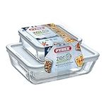 Pyrex Zero Cook & Freeze Food Storage Canisters, Set of 3