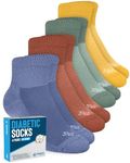 Diabetic Socks for Women and Men - 4 Pairs | Mustard, Green, Blue, Rust | Comfort Non Binding Socks | Diabetic Ankle Socks Womens