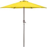 Northlight 7.5ft Outdoor Patio Market Umbrella with Hand Crank, Yellow