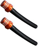 Gasedin 2 PCS Breather Hose Gas Fuel Tank Cap, CNC One Way Tank Vent Tube with Aluminum Breather Valve, Universal for ATV Quad Off-Road Pit Dirt Bike, Motorcycle Accessories (Orange)