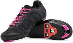 Tommaso Pista Aria Indoor Cycling Shoes for Women: Peloton Bike Compatible with Pre-Installed Look Delta Cleats Perfect for Indoor & Road Bike Use - Peleton Shoes with Delta Clips Shoe Soul Pink 43