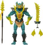 Masters of the Universe Masterverse New Eternia Mer-Man Action Figure, 30 Articulations, 7-inch MOTU Toy Villain, Sword & Spear, HYC59