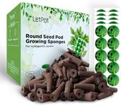 LETPOT 200 Pcs Seed Pod Kits, Replacement Root Growth Sponges Seed Pods, Seed Starter Sponges Kit for Hydroponic Indoor Garden System with 100 Sponges, 100 Stickers