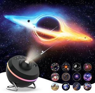 MERTTURM Planetarium Projector, 5K HD Galaxy Star Projector with Dynamic Meteor, 13 in 1 Space Solar System Ceiling Projector with Timer/Nebula/Moon/RGB, for Adult Kid Gift Room Decor