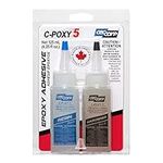 Five Minute Epoxy Glue Adhesive C-POXY 5 by CECCORP (4.25 Oz Combined) – Fast Setting, Quick Cure, Clear Epoxy Glue, General Purpose, 5 Minute