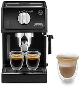 DELONGHI De'Longhi Espresso Machine ECP 31.21 | Filter Holder with Aluminium Finish | Milk Froth Nozzle | Filter for 1 or 2 Espresso Cups | Also Suitable for Pods | Black