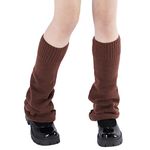 Century Star Leg Warmers for Women Girls Kawaii Y2K Leg Warmers Cutecore Gyaru Leg Warmers Goth Lolita Accessories, Brown, One Size