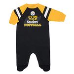 NFL Pittsburgh Steelers Unisex-Baby Sleep 'N Play, Black, 6-9 Months