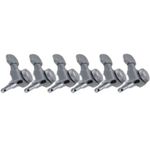 Fender Locking Guitar Tuners, American Deluxe Strat, Brushed Chrome, Set of 6