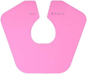 Collar de corte de pelo, corte de pelo profesional, material de silicona, peluquería, capa, corte de tinte, reutilizable, impermeable, para el cuello, chal, protector, estilista, peluquería(Rosa)