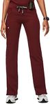 FIGS Kade Cargo Scrub Pants for Women - Burgundy, M-Tall