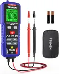 TESMEN TSM-192 Handheld Digital Multimeter, Voltage Tester with Leads, Voltmeter Measures Phase, NCV, AC/DC Voltage, Resistance, Continuity & Live Wire for Automotive Testing, Household-Blue