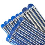 Filan Aluminum Knitting Needles, Single Pointed Set. 35cm(14") Long (15 Pairs: 2mm-12mm)