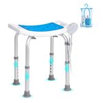 VEVOR Shower Chair, Adjustable Height Shower Stool, Shower Seat for Inside Shower or Tub, Non-Slip Bench Bathtub Stool Seat for Elderly Disabled Handicap, 158.8 kg Capacity