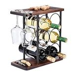 ALLCENER Wine Rack with Glass Holde