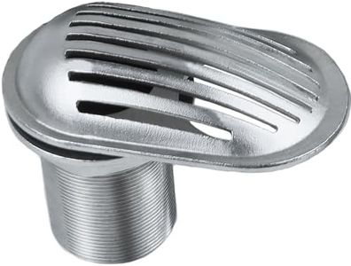 YANYUCB Boat Intake Strainer NPT Thread Stainless Steel 316 Thru-Hull Inlet Filter Scoop Marine with Rubber Washer Gaskets (3 inch 1 Pack)