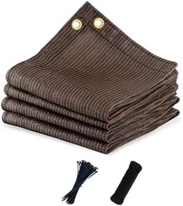 Vocray 90% Sun Shade Cloth for Patio, 8x25 Ft Breathable Sunshade Fabric for Garden, UV Resisant & Privacy Protection Shade Screen for Pergola, Backyard, Deck, Balcony, Mocha