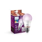 Philips Wiz Smart WI-Fi LED Bulb E27 9-Watt, 16 Million colors , Compatible with Amazon Alexa and Google Assistant, Pack of 1