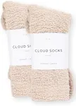 Unboxme Gifts Warm & Cozy Ultra-Luxe Cloud Sock for Women & Men - Super Soft Luxurious Fabric Sleep Socks, Stone Cloud, One Size