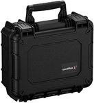 Condition 1 14" Medium Waterproof Hard Travel Case with Foam, Model 075, Heavy-Duty Protective Portable Storage Box, Camera, Tool, Handgun, Made in USA,13.5"x11.5"x6" Black