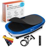 LifePro Rumblex Max 4D Blue Vibration Plate Exercise Machine with Loop Resistance Bands - Full Body Workout Equipment for Home Fitness, Shaping, Training, Recovery, Weight Loss