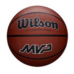 Wilson MVP Basketball, Made From Durable Rubber For All-Surface Performance, Experience Enhanced Grip & Control, Colour: Brown, Size: 7