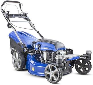 Hyundai 20"/51cm 196cc Electric-start Self-propelled Petrol Lawnmower, 360 Degree Swivelling Front Wheels, 6 Cutting Heights, 70l Grass Bag, 3 Year Warranty