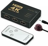 Microware HDMI Switch 4K Intelligent 3-Port HDMI Switcher Splitter Supports 4K Full HD1080p 3D