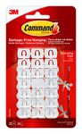 Command 17026 Decoration Clips for Christmas and Fairy Light - White, 20 Clips and 24 Strips