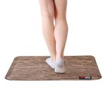 DURO COMFORT- JUST RELAX Anti Fatigue Kitchen mats for Floor, Home, Office, Standing Desk - 1.9 cm Thick Non Slip Orthopedic Mat for Leg Pain Relief, Daily Life Essentials Items 38x61 cm Wooden Brown