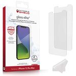 ZAGG InvisibleShield Glass Elite+ Plus Screen Protector for iPhone 12 Pro Max – Strongest Tempered Glass, Smudge-Free ClearPrint, Extreme Shatter, Impact and Scratch Protection - Clear - 2 Pack