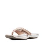 Clarks Women's Breeze Sea Flip Flop, Taupe Synthetic, 4.5 UK