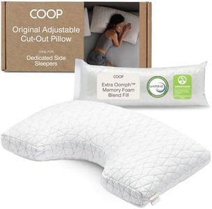 Coop Home Goods Original Cut-Out Adjustable Pillow, King Size Bed Pillows for Neck & Head Support, Memory Foam Pillows - Medium Firm for Side Sleeper, CertiPUR-US/GREENGUARD Gold