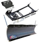 KFI 60" Poly-Pro Snowplow Combo Kit - 60" Poly-Pro Plow + Mount Bracket + Push Tube - Compatible/Replacement for 2007-2020 Yamaha 700 Grizzly 4x4 (ATV)